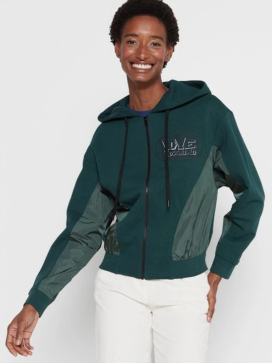 Foto van product Sweater met rits LOVE MOSCHINO groen