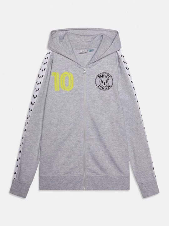 Foto van product Sweater met rits Messi lichtgrijs
