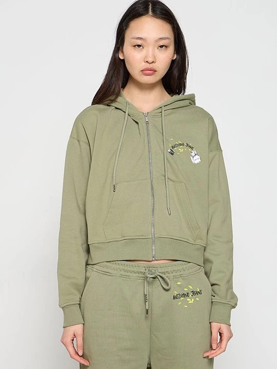 Foto van product Sweater met rits MOSCHINO kaki