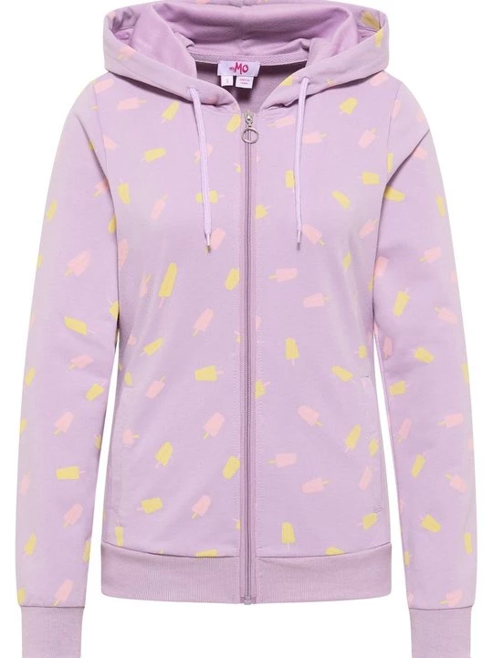 Foto van product Sweater met rits MYMO paars gemêleerd