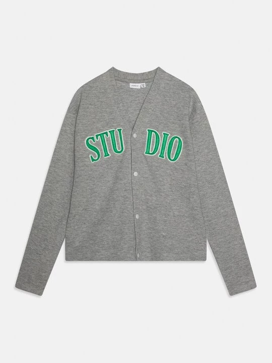 Foto van product Sweater met rits NAME IT grijs gemêleerd