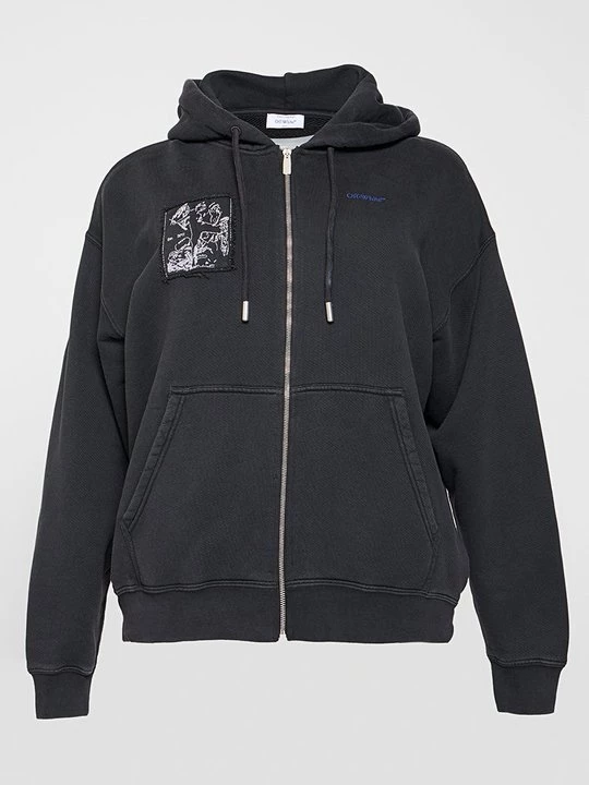 Foto van product Sweater met rits Off White zwart
