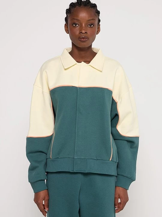 Foto van product Sweater met rits Oh April petrol