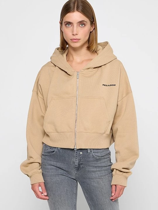 Foto van product Sweater met rits Pegador zandkleur