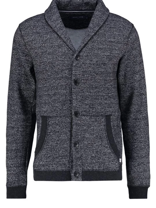 Foto van product Sweater met rits Pier One By Zalando donkergrijs gemêleerd