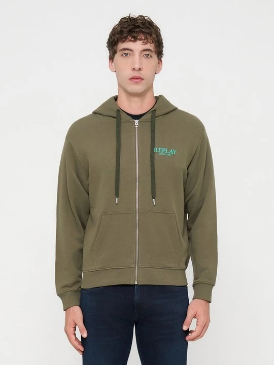 Foto van product Sweater met rits Replay groen