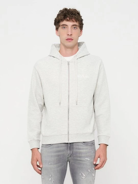 Foto van product Sweater met rits Replay lichtgrijs