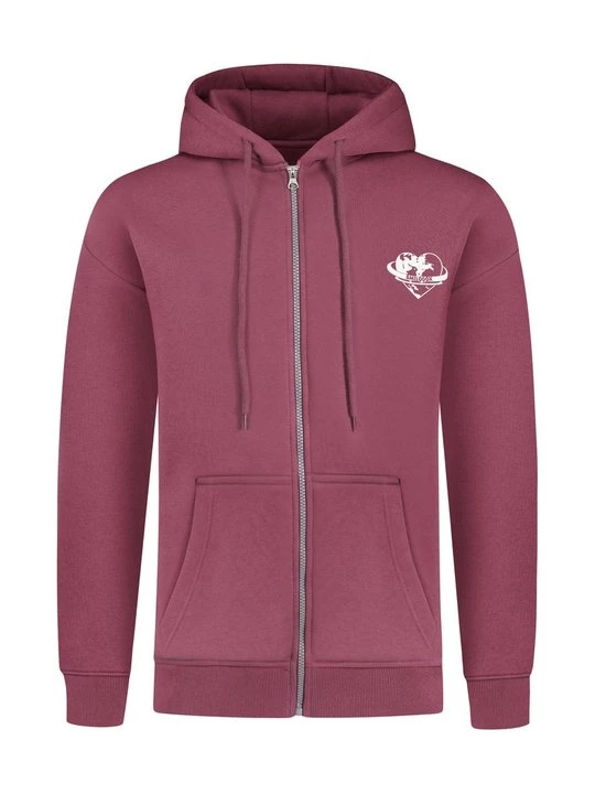 Foto van product Sweater met rits Smilodox donkerroze
