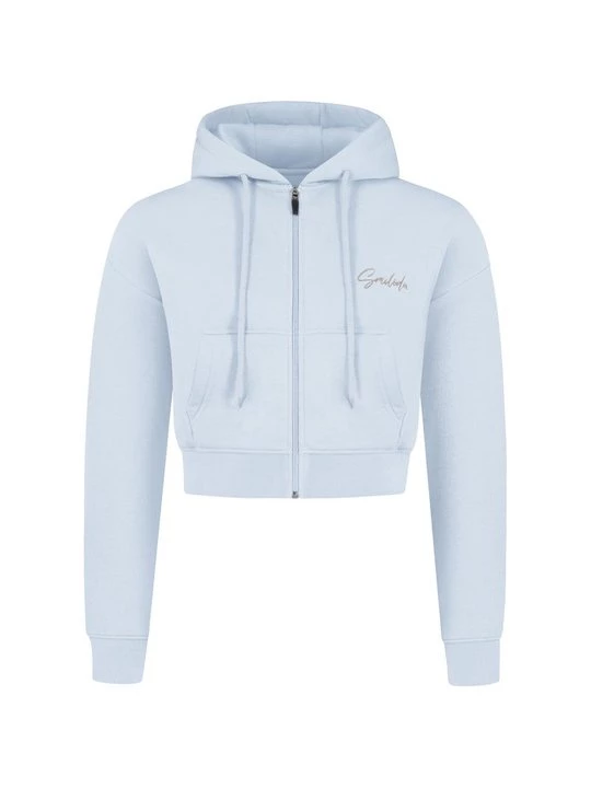 Foto van product Sweater met rits Smilodox lichtblauw