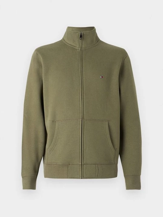 Foto van product Sweater met rits Tommy Hilfiger donkergroen