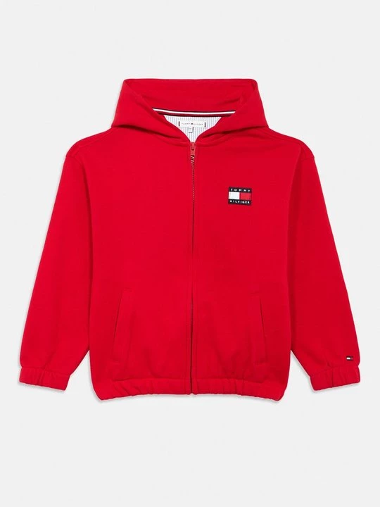Foto van product Sweater met rits Tommy Hilfiger rood