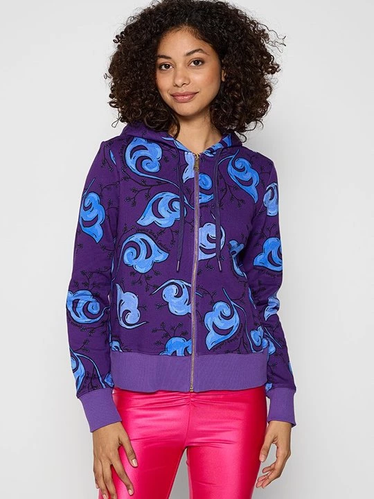 Foto van product Sweater met rits Versace Jeans Couture donkerpaars
