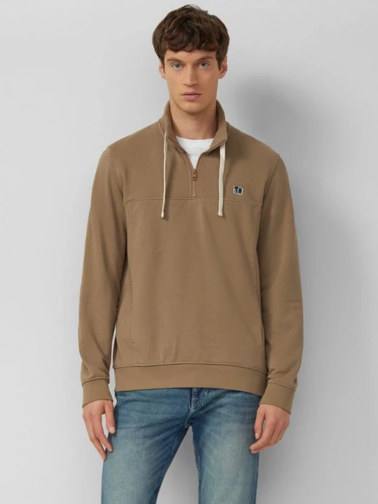 Foto van product Sweater met steekzakken en labelopdruk s.Oliver bruin
