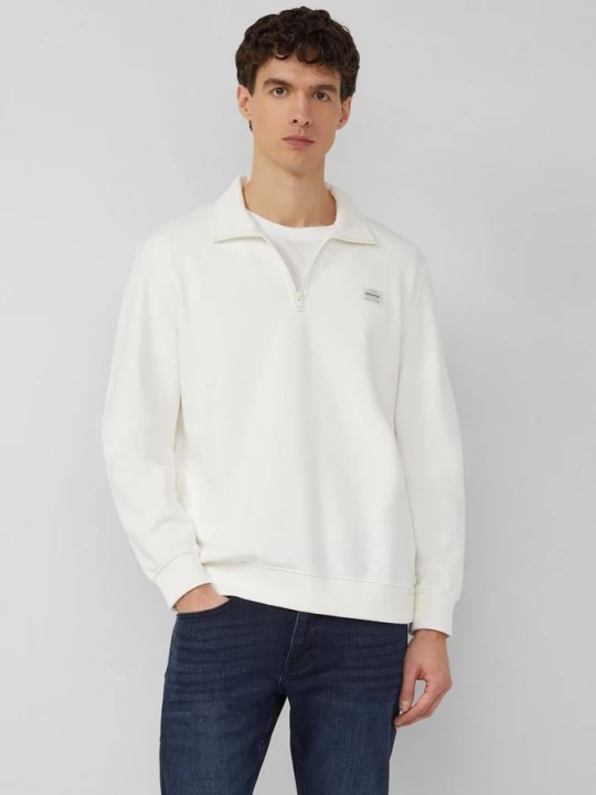 Foto van product Sweater met troyerkraag en logopatch s.Oliver crème