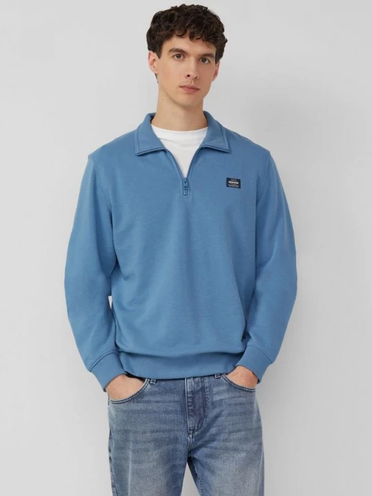 Foto van product Sweater met troyerkraag en logopatch s.Oliver petrol