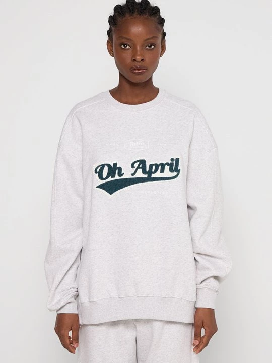 Foto van product Sweater Oh April lichtgrijs