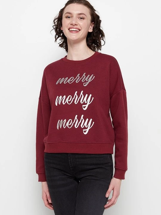 Foto van product Sweater Pieces bordeauxrood