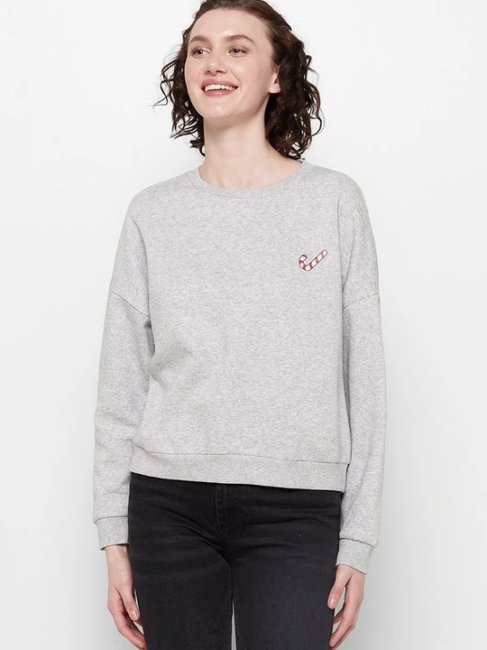 Foto van product Sweater Pieces lichtgrijs