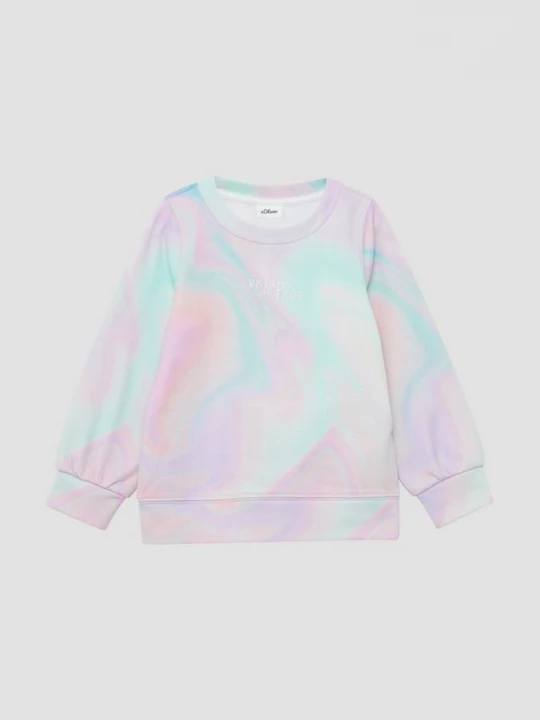 Foto van product Sweater van katoenmix met kleurovergang en print op de voorkant s.Oliver