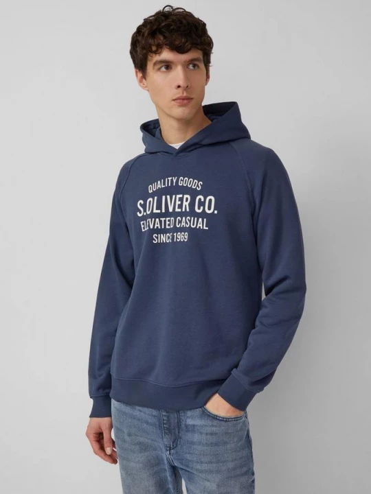 Foto van product Sweater van katoenmix met print op de voorkant s.Oliver blauw