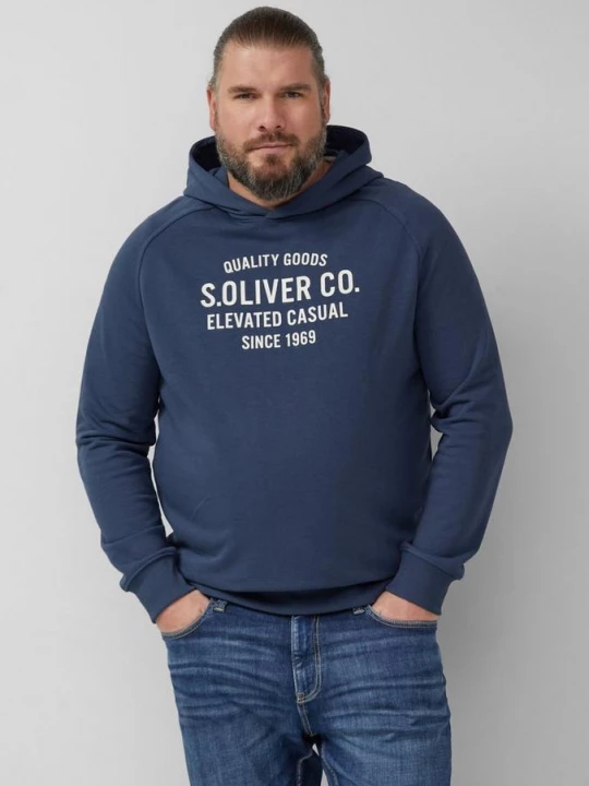 Foto van product Sweater van katoenmix met print op de voorkant s.Oliver blauw