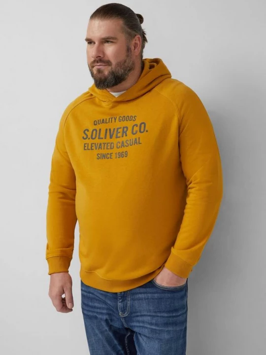 Foto van product Sweater van katoenmix met print op de voorkant s.Oliver geel