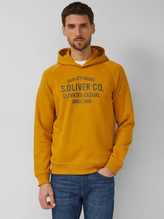Foto van product Sweater van katoenmix met print op de voorkant s.Oliver geel