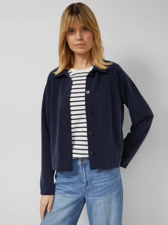 Foto van product Sweaterjack met korte mouwen in Scuba s.Oliver blauw
