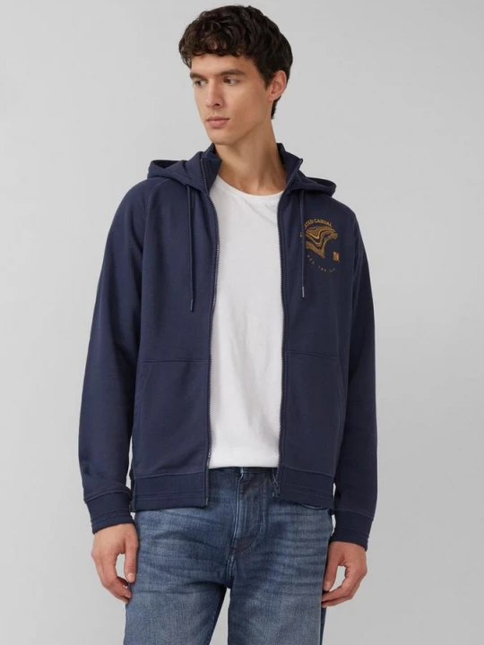 Foto van product Sweaterjack met opstaande kraag en capuchon s.Oliver blauw