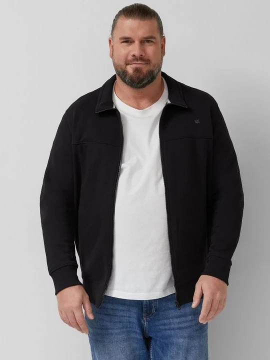 Foto van product Sweaterjack met opstaande kraag en steekzakken s.Oliver zwart