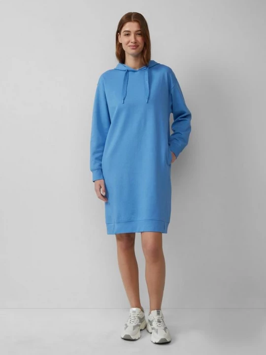 Foto van product Sweaterjurk met steekzakken en capuchon s.Oliver blauw
