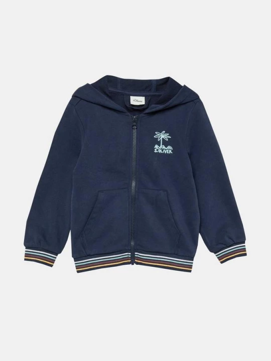 Foto van product Sweatjack met borduursel s.Oliver blauw