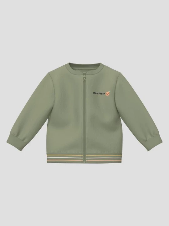 Foto van product Sweatjack met klein borduursel s.Oliver olijfgroen