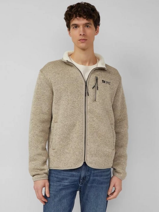 Foto van product Sweatjack met pluche teddyvoering in gebreide look s.Oliver beżowy