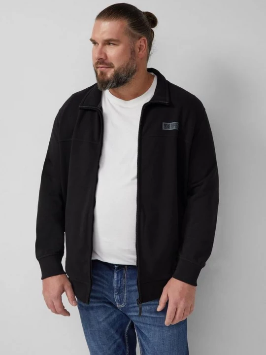 Foto van product Sweatjack van katoenmix met opstaande kraag s.Oliver zwart
