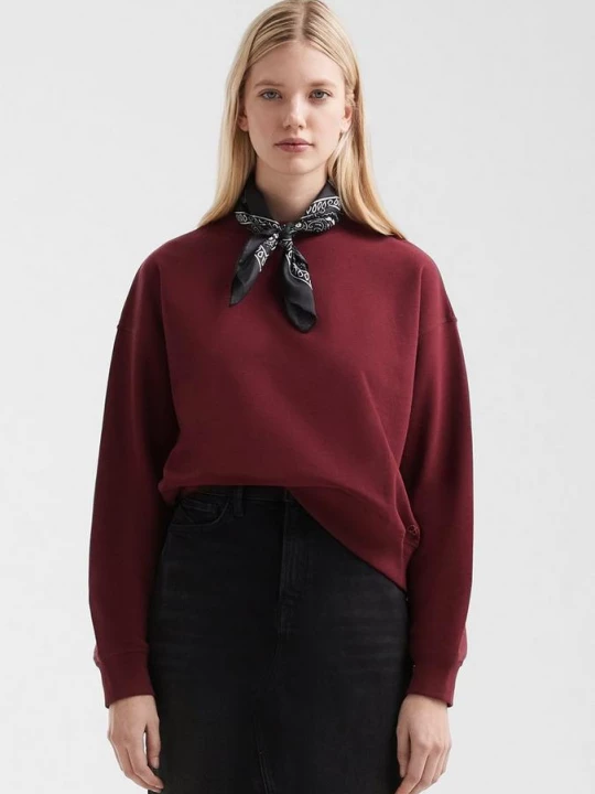 Foto van product Sweatshirt in een boxy fit QS rood