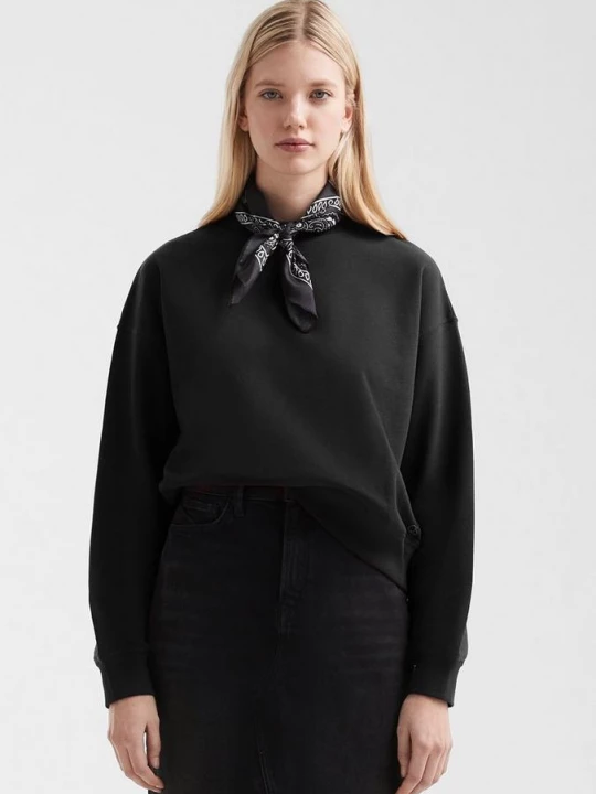 Foto van product Sweatshirt in een boxy fit QS zwart