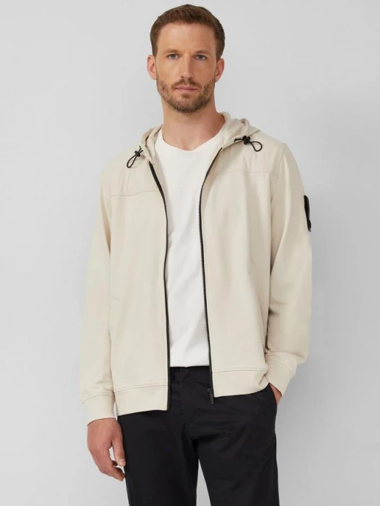 Foto van product Sweatshirt jack in een mix van materialen met hoogwaardige details s.Oliver beżowy