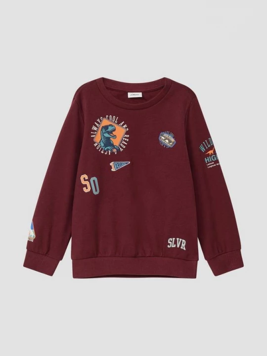 Foto van product Sweatshirt met 3D prints en geborduurde details s.Oliver rood