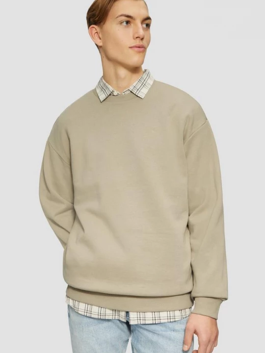 Foto van product Sweatshirt met geborduurd logo QS beżowy