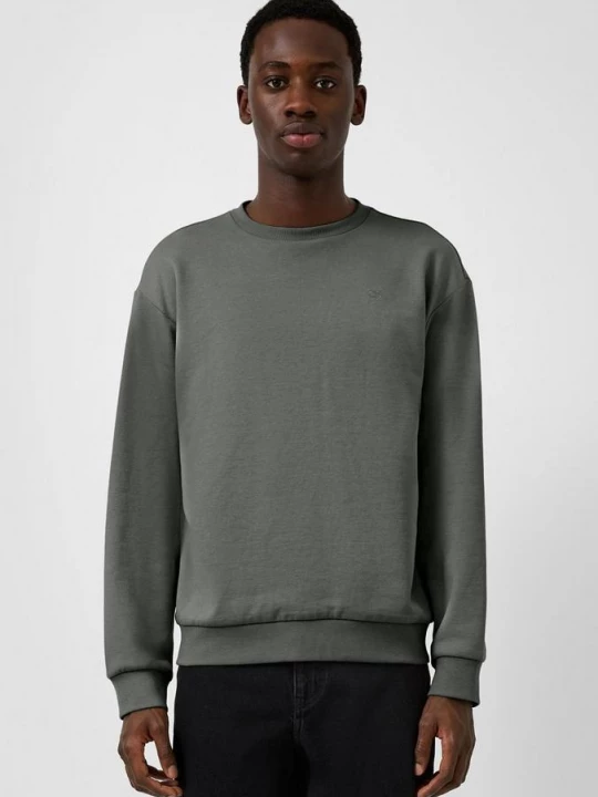 Foto van product Sweatshirt met geborduurd logo QS grijs