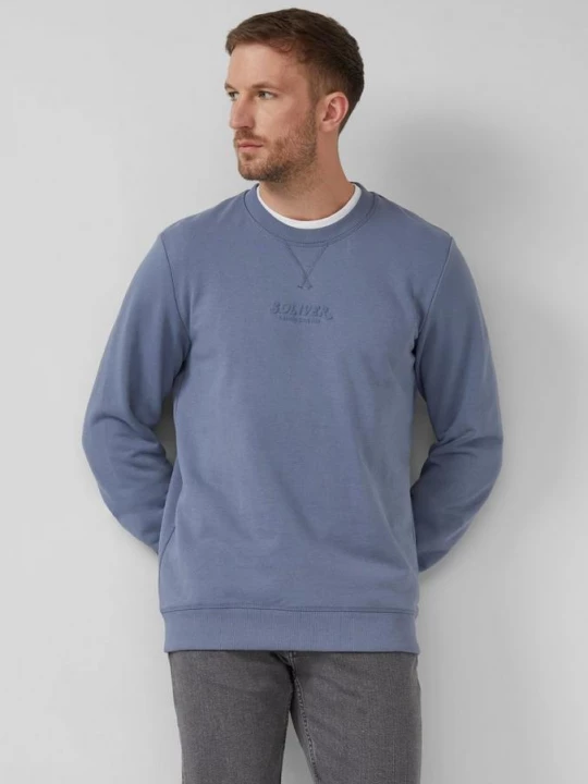 Foto van product Sweatshirt met logo s.Oliver blauw