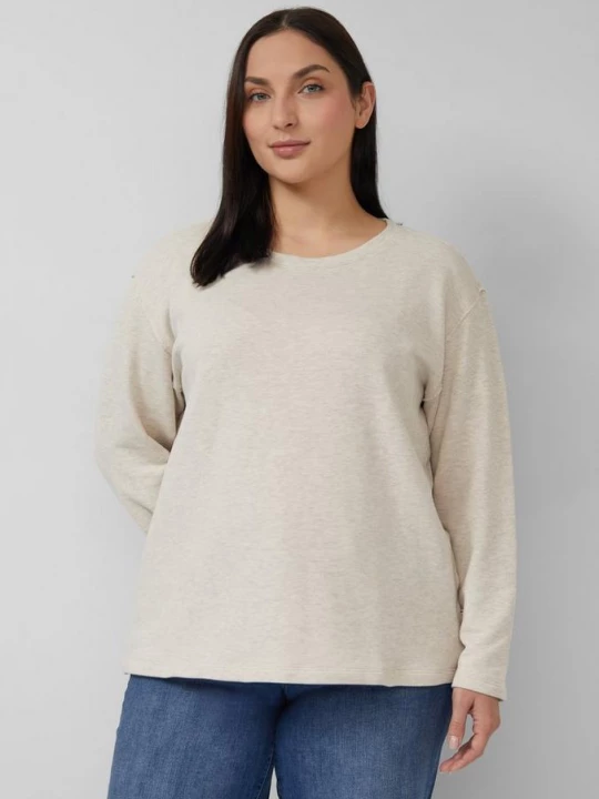 Foto van product Sweatshirt met oversized schouders en zachte sweatstof s.Oliver beżowy
