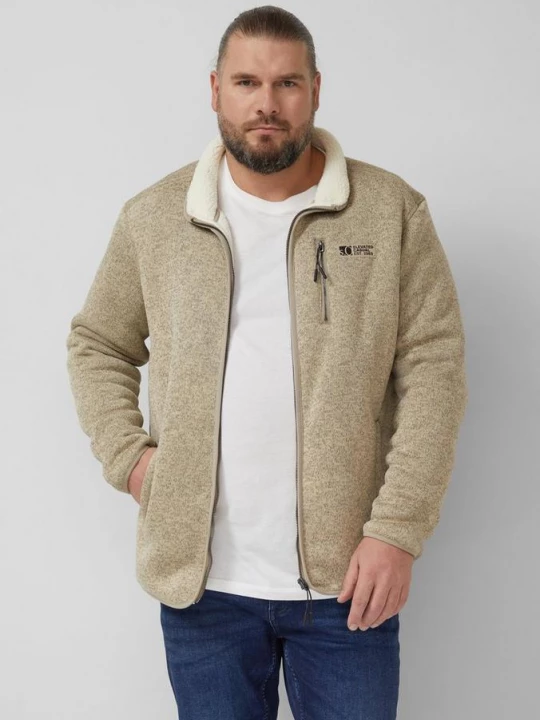 Foto van product Sweatshirt met pluche teddyvoering en ritssluiting s.Oliver beżowy