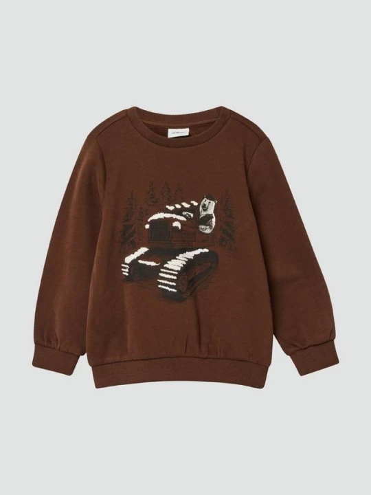 Foto van product Sweatshirt met rugprint in reguliere pasvorm, geborstelde binnenkant s.Oliver bruin