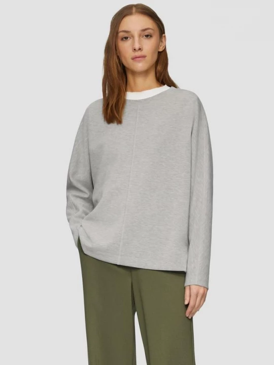 Foto van product Sweatshirt van scuba met vleermuismouwen s.Oliver grijs