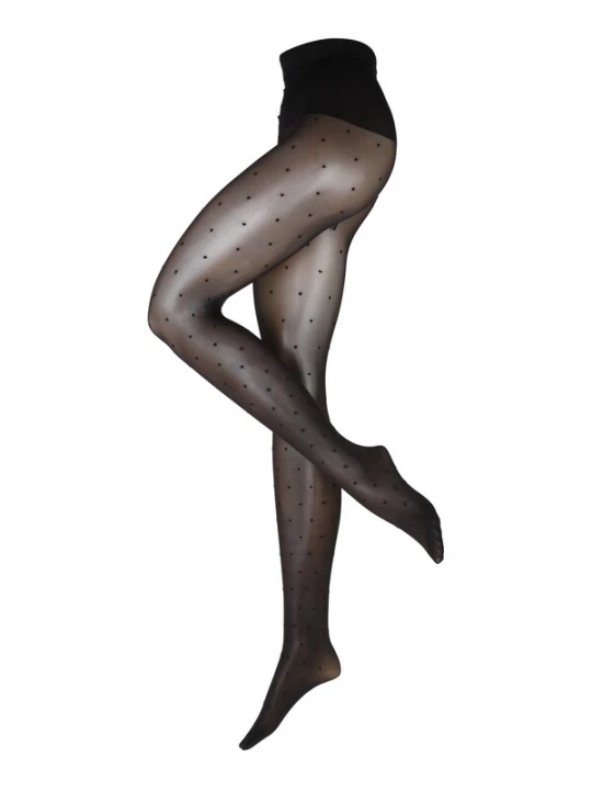 Foto van product Swedish Stockings Fijne panty 'Doris Dot' zwart