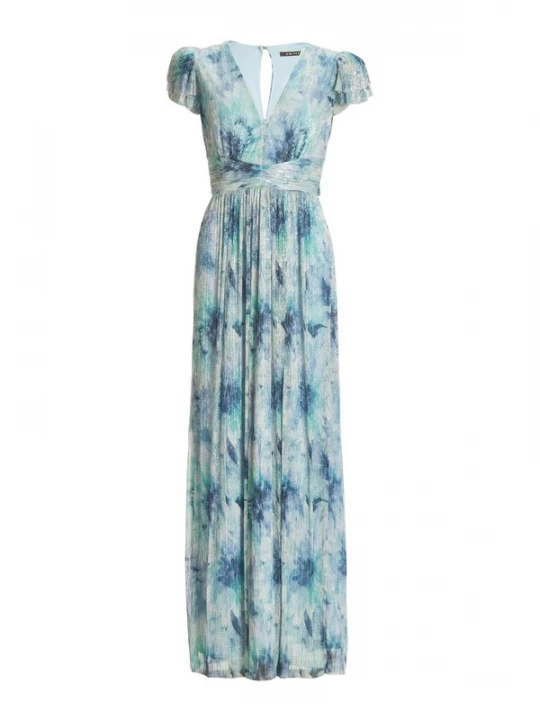Foto van product SWING Avondjurk turquoise / pastelblauw / donkerblauw / zilver