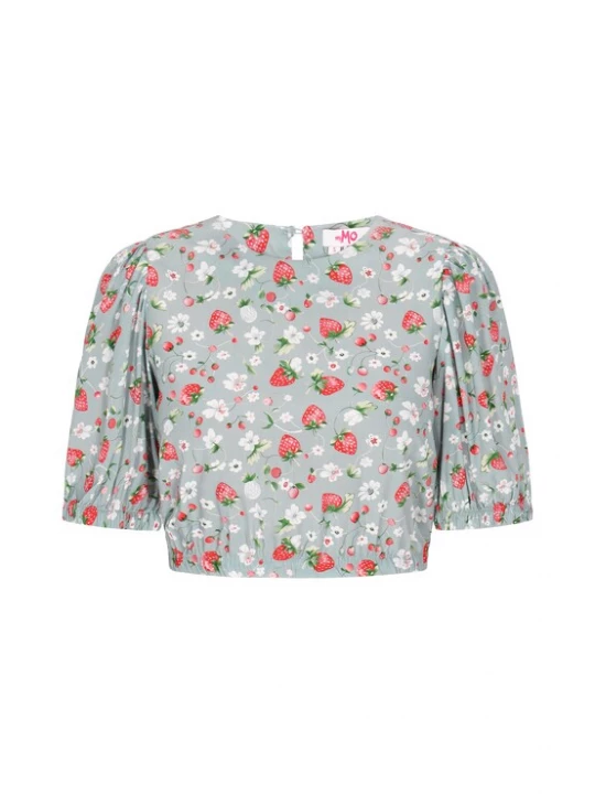 Foto van product swirly Blouse grijs / groen / rood / wit