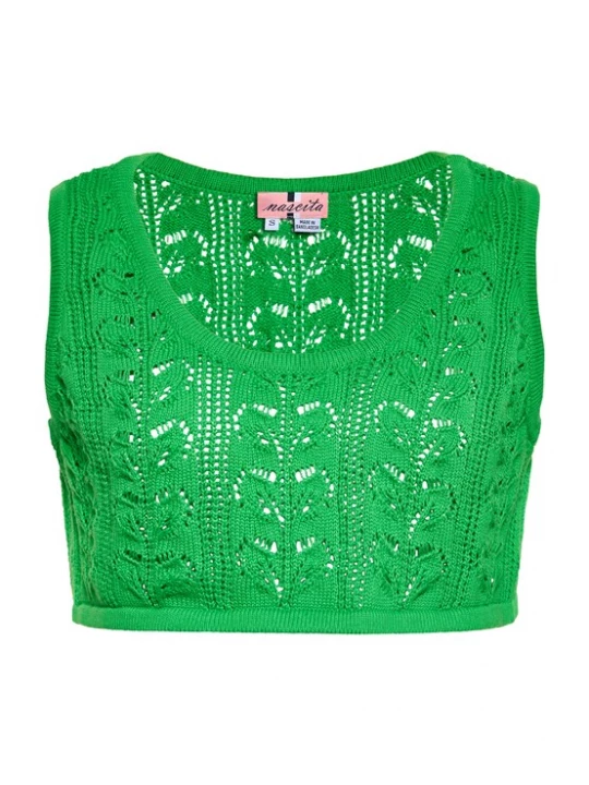 Foto van product swirly Gebreide top groen